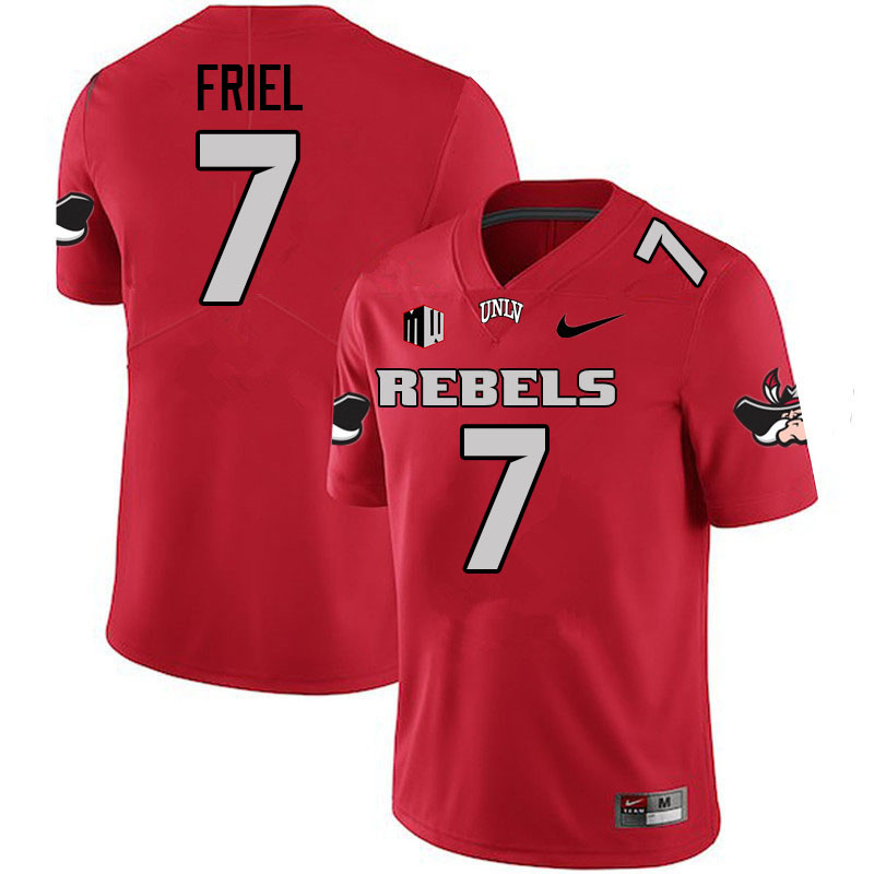 #7 Cameron Friel UNLV Rebels College Football Jerseys-Retro Scarlet #7 Cameron Friel UNLV Rebels College Football Jerseys-Retro Scarlet